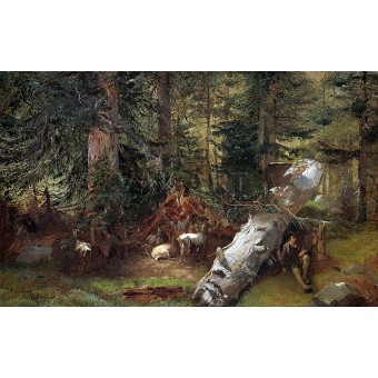 Паднало дърво в гората (1840) РЕПРОДУКЦИИ НА КАРТИНИ